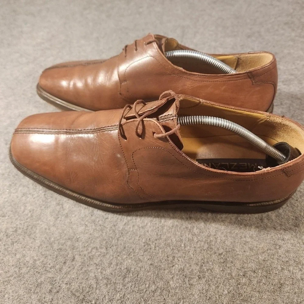 Mezlan Shoes Mens‎ Size 12 Brown Leather Derby Dress Square Toe Made In Spain
